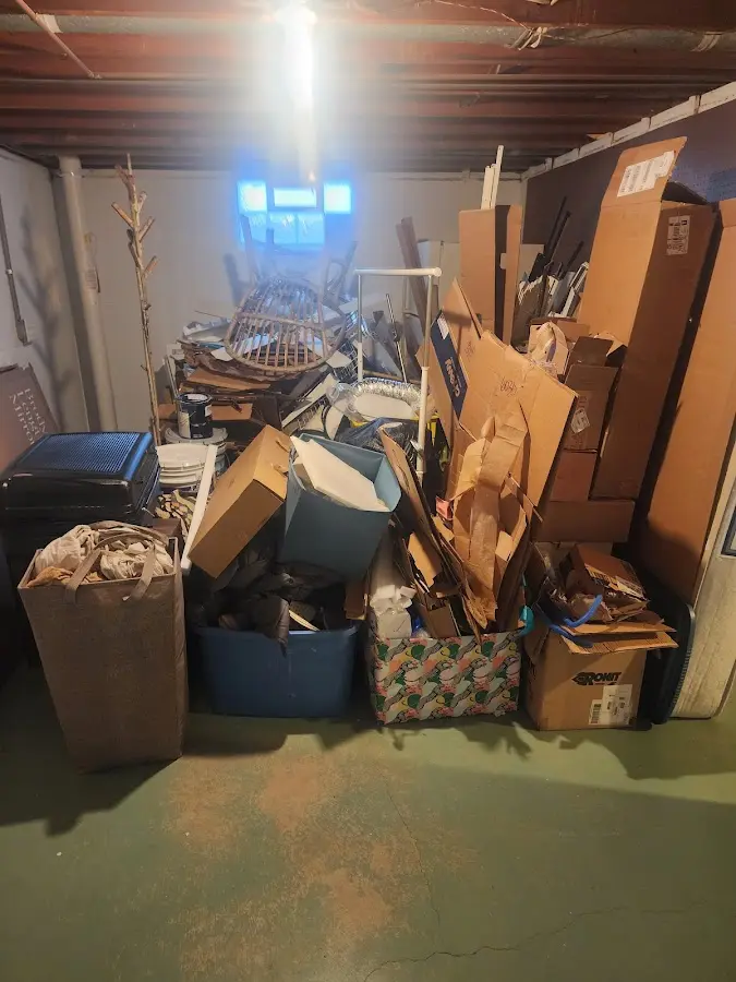 Roll-off dumpster container at job site for 20 Yard Dumpster Rental in Nockamixon